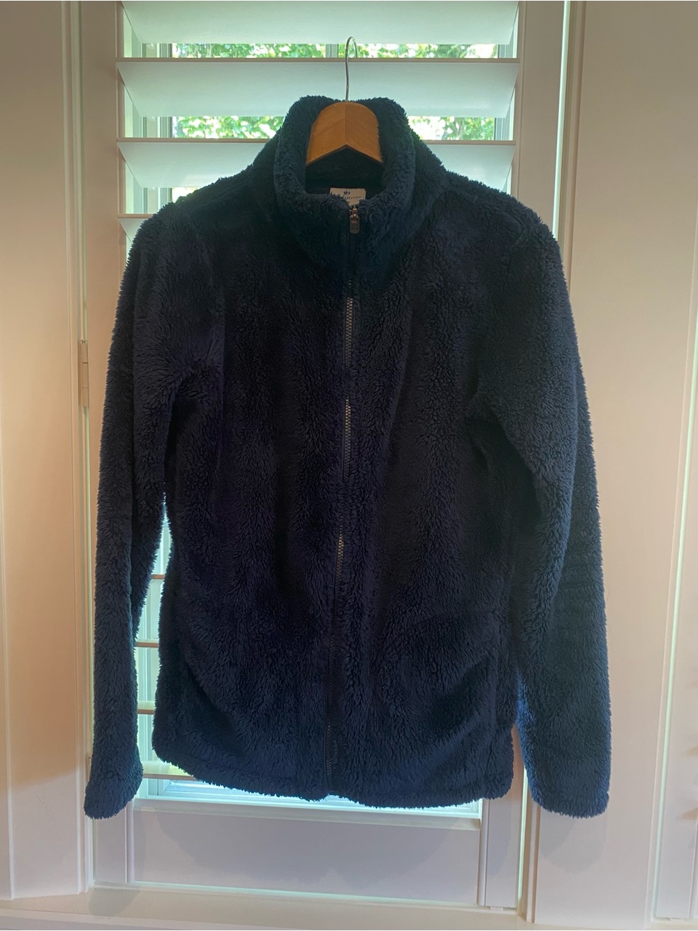 Plush Full-Zip Sherpa Jacket - Navy